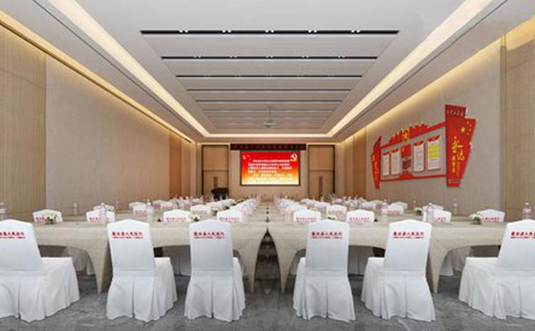 山東青島醫院會議室孔木吸音板工程